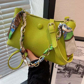 Populare sac sac de femei 2022 noi de vară de moda de lux de înaltă calitate, casual, simplu lanț de messenger bag all-meci găleată sac