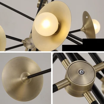 Modern Nordic lampă de Pandantiv de Aur de Trompeta Lampa Vintage Retro Corn delightfull botti Pandantiv de Iluminat Camera de zi sputnik lampa