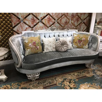 Stil European canapea 123 combinație de stil neoclasic canapea de sufragerie din lemn masiv canapea mobilier simplu Europene pânză canapea poate fi di