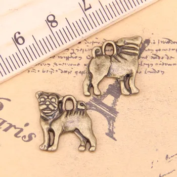 76pcs Bijuterii Charms câine 16x15mm Antic Placat cu Argint Pandantive Face Manual DIY Bijuterii de Argint Tibetan