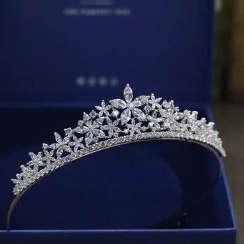 2021 Coroana Mare Hairband Nunta Accesorii de Par pentru Femei Mireasa Tiara Reginei Coroane de Bijuterii de Înaltă Calitate Strălucesc Stras C036