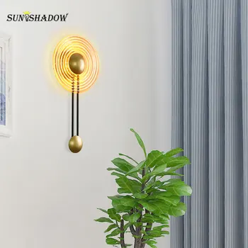 5W Art Creative Modernă cu Led-uri Lumina de Perete de Metal de Aur Tranșee Lampă de Perete pentru camera de zi, Dormitor, camera de Studiu Noptieră Lumina Lămpi de Perete
