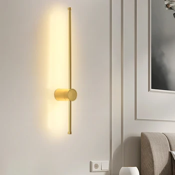 Aur de Perete LED Light Design Modern Băț Lung Simplu Stil Nordic Decor Interior de Fundal Lampă de Perete pentru Living, Dormitor Scari