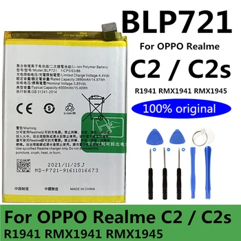 Original Nou BLP721 Baterie pentru OPPO Realme C2 C2s R1941 RMX1941 RMX1945 4000mAh Înlocuire Baterii de Telefon