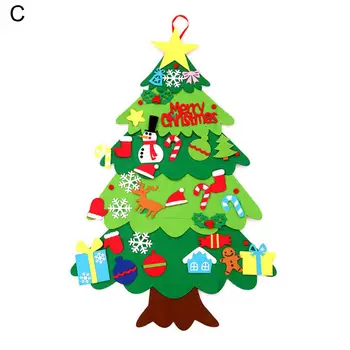 Atractiv Copii DIY Simțit Pom de Crăciun Pom de Crăciun Decoratiuni de Mari Dimensiuni pentru Copii Cadouri