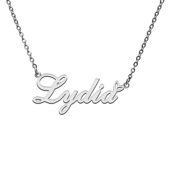Dumnezeu cu Dragoste Inima Personalizate Caracter Colier cu Nume Lydia pentru cel Mai bun Prieten de Bijuterii Cadou